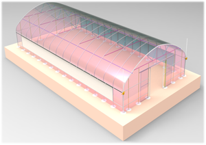 Invernadero Grande de un Solo Vano para Cultivo de Hongos, Estructura Galvanizada, Lámina de PE, Sistema de Regulación de Temperatura, Humedad y CO2 - Product Image 5