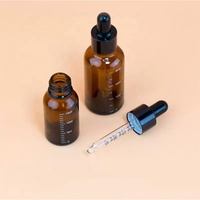5ml 10ml 15ml 20ml 30ml 50ml 100ml Ambre Clair Vide Compte-gouttes Gradué Bouteille D'huile Essentielle En Verre avec Échelle