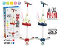 Microphone éducatif pour enfants avec support, tendance TikTok, jouet musical, cadeau karaoké avec lumières clignotantes et chansons prédéfinies