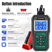 Sistema completo superior KONNWEI KW470 escáner OBD2 de coche de diagnóstico profesional funciones completas herramienta de diagnóstico EOBD OBDII