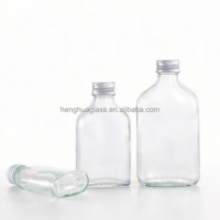 Offre Spéciale – Bouteilles en Verre Plates Personnalisées de 50ml, 100ml, 200ml, 250ml, 350ml, 500ml pour Café Infusé à Froid, Spiritueux et Liqueurs avec Bouchon