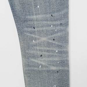 Pantalones Deportivos de Mezclilla Personalizables para <span class=keywords><strong>Hombre</strong></span>, Talla Grande, Lavados, con Estampado de Agujeros, Casuales, de Cintura Media, para Otoño y Verano - Product Image 3