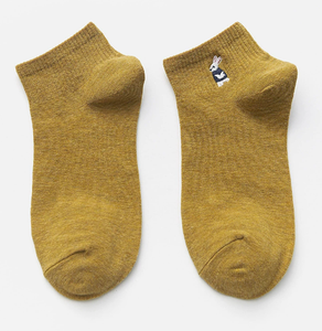 Chaussettes tricotées brodées à la cheville M-52, haute qualité, faible MOQ, chaussettes personnalisées de bonne qualité, logo brodé, unisexe - Product Image 1
