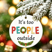 Ornements de Noël en céramique faits à la main de haute qualité, écologiques et populaires 2026 - Cadeaux d'anniversaire d'amitié pour la famille et les sœurs