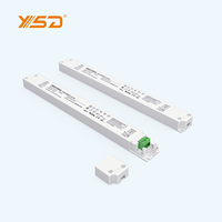YSD IP20 alta eficiencia PFC 24V 12V 60W Controlador Led Delgado Fuentes de alimentación delgadas Controlador de voltaje constante Led ultra delgado