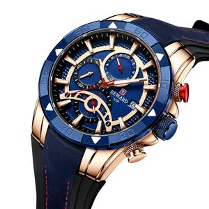 Reloj de Cuarzo para Hombre REWARD RD83013M, Cronógrafo Deportivo, Fecha Automática, Resistente al Agua 30m, Correa de Silicona, Relojes para Hombre - Product Image 2