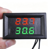 Thermomètre numérique double haute précision avec sonde double, pour voiture 5/12/24V et aquarium, avec sangle de fixation