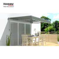 Auvent rétractable Hooeasy pour terrasse de jardin en aluminium, auvent de caravane, auvent de toit pliable