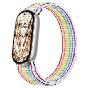 Bracelets de montre en nylon neufs en gros pour Mi Band 10/9/8 avec connecteur métallique, accessoires de montre connectée, bracelet à boucle auto-agrippante - Product Image 4