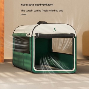 Jaula Móvil para Perros y Gatos para Animales Pequeños, Transportín Plegable de Plástico y Metal, Universal para Todas las Estaciones - Product Image 3