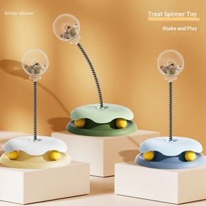 Balle interactive <span class=keywords><strong>anti</strong></span>-stress pour chat avec distributeur de nourriture lent et plateau tournant – Jouet stimulant pour animaux de compagnie - Product Image 2