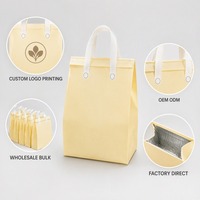 Sac isotherme non tissé personnalisé Heepack avec logo, sac à emporter jetable pour la livraison de thé au lait
