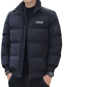 Custom Logo Printed Eco-Friendly Thick Zipper Winter Warm Bubble Puffer Polyester Filled Casual Coats <b>Jackets</b> - Product Image 3