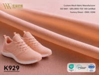 Tissu en maille tricotée warp 100 % polyester à séchage rapide, couleurs personnalisées, par sublimation, pour empeignes et languettes de chaussures de sport et décontractées