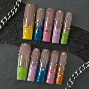 Uñas Acrílicas Cortas de Cobertura Completa al por Mayor, Marca Privada, Uñas Postizas de Alta Calidad, Hechas a Mano, de Lujo - Product Image 2