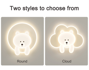 Lampada da parete a Led camera da letto comodino creativo orso del vento lampada da parete carina decorazione per <span class=keywords><strong>bambini</strong></span> lampada da parete a nuvola per camera all'ingrosso - Product Image 6