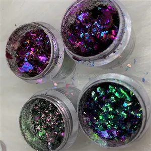 Glitter Kosmetik Grosir Pigmen Mata Glitter Longgar Hologram Besar Bubuk Makeup Multichrome Serpihan