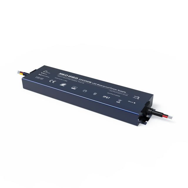 Outdoor IP67 Ultra-thin Led Power Supply 100-277VAC 12v 24v 48v 150w 200w 250w 300w 400w 500w Led Driver EMC 5 Year Warranty