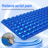 Coussin de refroidissement pour ordinateur portable 3D ergonomique respirant et imperméable à l'eau Gel froid pour PC Gaming avec support de poignet Portable taille universelle pour ordinateur portable
