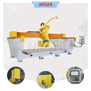 MISHI Countertop Quartz Marble Cutting Machine 5 Axis Stone CNC Bridge Saw For Granite