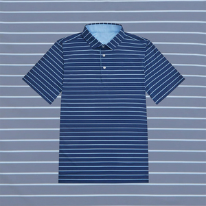 Camisa de Golf Elegante a Rayas Personalizada para Hombre, Tejido Premium con Estampado y Resistencia a las Arrugas - Product Image 3