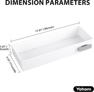 YOHOM moderno blanco adhesivo baño organizador azulejo pared <span class=keywords><strong>ducha</strong></span> Caddy estante flotante plástico champú soporte gancho <span class=keywords><strong>para</strong></span> esquina - Product Image 5