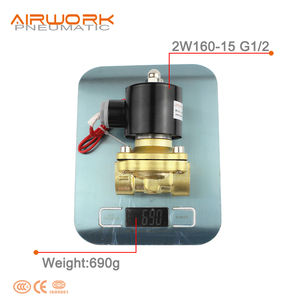 Válvula Solenoide Neumática de Agua de 2 Vías, Normalmente Abierta, de Latón, Serie 2W, 220V, Control de Puerto G1/8-G2, Acción Directa/Operada por Piloto, OEM - Product Image 6