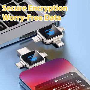 Mới Đến Tùy Chỉnh Sáng Biểu Tượng 4 Trong <span class=keywords><strong>1</strong></span> OTG 16GB 32GB 64GB 128GB USB 2.0 <span class=keywords><strong>Memory</strong></span> <span class=keywords><strong>Stick</strong></span> Ổ Đĩa Kim Loại USB Flash Drive - Product Image 5