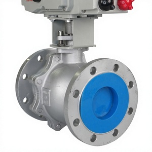 Válvula de Bola Motorizada de Acero Inoxidable de 4 Pulgadas con Actuador Eléctrico Inteligente y Conexión de Brida para Aplicaciones de Gas y Petróleo - Product Image 1