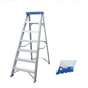 Chất Lượng Cao Gấp Thang Hướng Dẫn Sử Dụng Công Cụ Dễ Dàng Cửa Hàng Bước Thang Thiết Kế Đơn Giản 6 + 1 Nhôm Bước Thang - Product Image 2