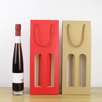 Boîtes d'expédition de vin à bouchon à vis noir de 750ml avec inserts de verre à vin vides de forme plate pour l'expédition de crème de soin de la peau