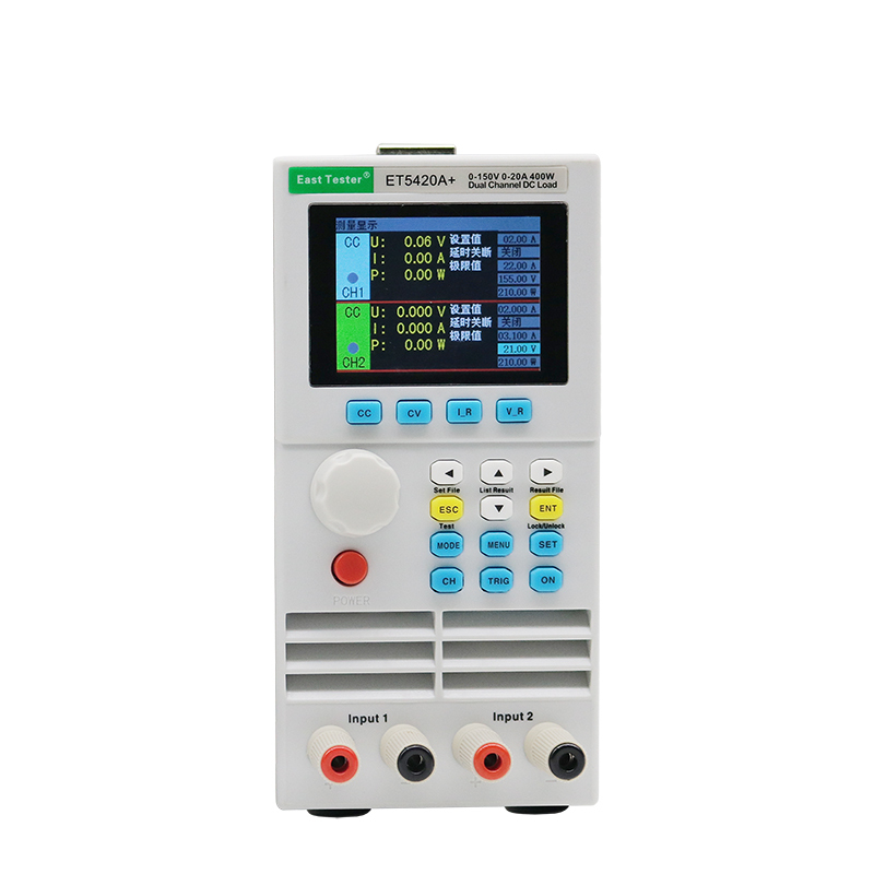 Et5420A+ Battery Tester Dual-Channel Adjustable Programmable Dc Electronic Battery Load Tester 2.8 Tft Screen High Precision