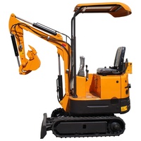 Acheter une mini-pelle sur pneus d'occasion chinoise Daftar Harga, ancienne, à prix réduit, PC01 RC 7 14 tonnes, avec godets et dents