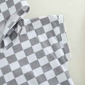 Sudadera con Capucha a Cuadros para Bebé Niño, Moda 2022, Manga Corta, Sudadera con Capucha a Cuadros, Sudadera con Bolsillo - Product Image 6