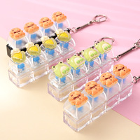 Dumpling Clicker : Anti-stress unique en forme de boulette vapeur, jouet à presser, porte-clés, petit pendentif en silicone, cadeau de décompression