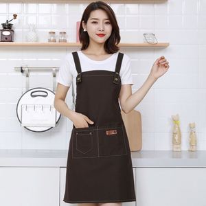 Tabliers en toile imperméables et résistants à l'huile, de bonne qualité, sans manches, pour le jardinage, les fermes, les restaurants, les cuisines, les baristas - Product Image 4