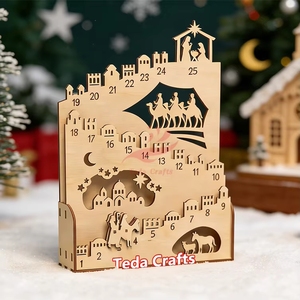 Boîte lumineuse <span class=keywords><strong>de</strong></span> compte à rebours <span class=keywords><strong>de</strong></span> Noë<span class=keywords><strong>l</strong></span>, décoration <span class=keywords><strong>de</strong></span> la Sainte Nuit, <span class=keywords><strong>calendrier</strong></span> <span class=keywords><strong>de</strong></span> <span class=keywords><strong>l</strong></span>'<span class=keywords><strong>avent</strong></span> en bois découpé au laser à faire soi-même - Product Image 4