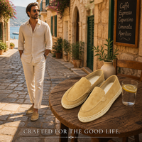 Espadrilles en daim sur mesure de luxe 2026, fabriquées à la main, avec dessus en daim de qualité supérieure et semelle en jute véritable, entièrement personnalisables
