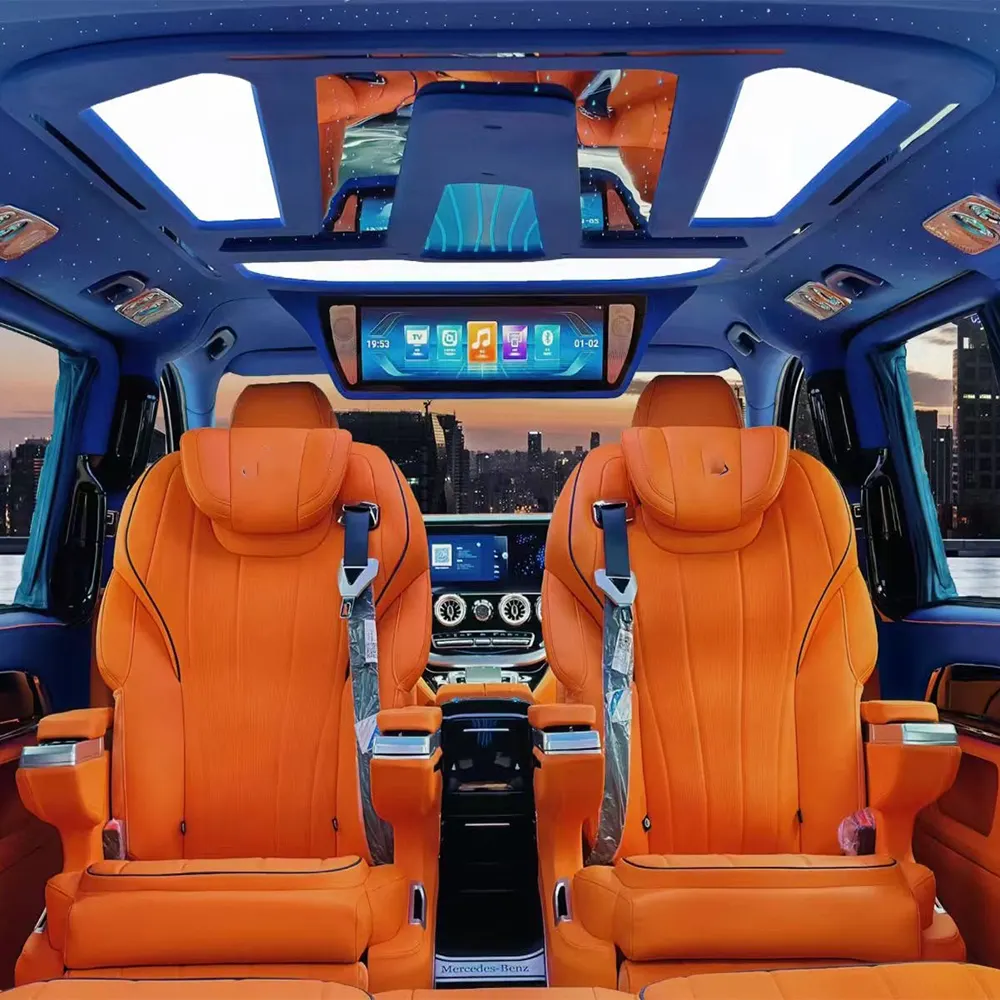 Vip Luxe Fauteuil Autostoel Op Maat Gemaakte Upgrade Auto-Interieur Elektrische Massage Touchscreen Autostoelen Voor Mercedes Maybach Mpv-Stoel