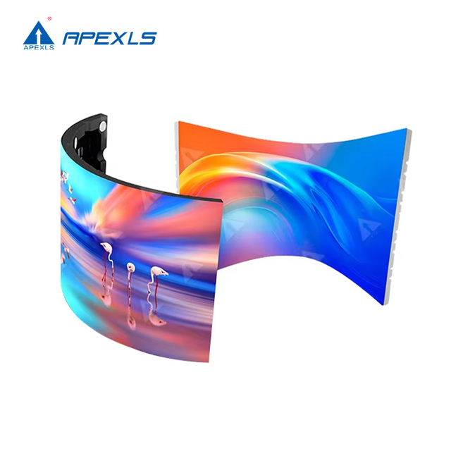 Customizable P1.2 P1.5 P1.8 P2 P2.5 P3 P4 Digital Flexible Curved Soft Led Display Screen Column Cylinder Round Ring Video Wall