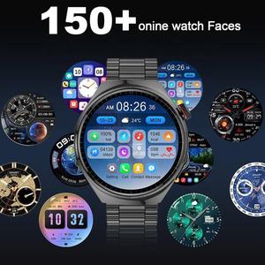 Nouvelle Tendance <span class=keywords><strong>Montre</strong></span> <span class=keywords><strong>Connectée</strong></span> <span class=keywords><strong>Homme</strong></span> en Acier Inoxydable et Bracelet Cuir, avec Chargeur sans Fil - Product Image 4