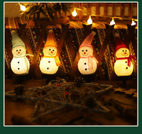 Lampe solaire extérieure étanche pour pelouse, décoration de Noël pour cour, lampe bonhomme de neige solaire, best-seller transfrontalier