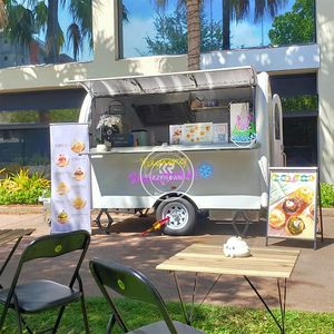 Camion de restauration mobile entièrement équipé, camions de restauration rapide personnalisés d'occasion, remorque de concession avec extension pour les petites entreprises - Product Image 3