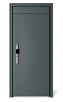 Porte d'entrée extérieure en acier ZJ Security Turkey, résistante au feu pendant 1,5 heure, avec volet, garantie 5 ans, finition de qualité.