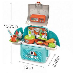<b>Roll</b> Play Pretend Cooking Kitchen & Food Toys for Girls DIY Educational Fashion Sink Collection <b>Backpack</b> for Imaginative Play - Product Image 6