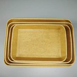 Barquette et assiette en papier recyclé de qualité alimentaire, jetables, anti-fuite et anti-graisse pour l'emballage alimentaire à emporter - Product Image 6