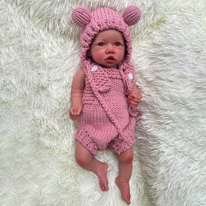 Muñeca Reborn de Silicona de Cuerpo Completo de 45 <span class=keywords><strong>CM</strong></span> (18 Pulgadas), Pintada a Mano por un Artista, Realista, Bebé Recién Nacido, Afroamericana, para Abrazar - Product Image 5