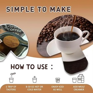 OEM优质蘑菇混合咖啡粉速溶咖啡，含狮鬃菇灵芝，GMP认证，可增强能量并缓解疲劳 - Product Image 3