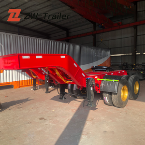 Remorque Superlink personnalisable de 20 pieds et 40 pieds Remorque Interlink à plat à 2/3 essieux Remorque de camion à lit plat - Product Image 6