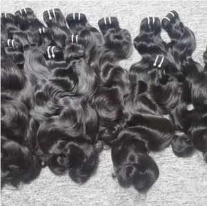 Cheveux synthétiques de qualité supérieure, mèches de cheveux ondulés lâches, cheveux noirs ondulés, cheveux humains - Product Image 2